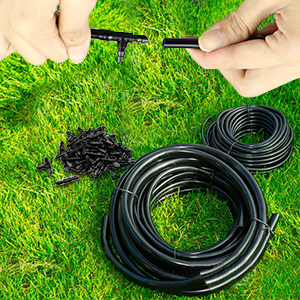 295 Pcs Drip Irrigation Fittings Kit for 1/4" Tubing 17 Sprinkler Systems