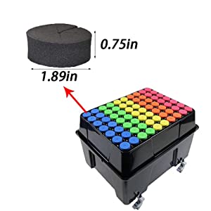 72 Pack Cloning Collars Inserts Premium Grade Foam, Better Than Neoprene for Hydroponics Plant Germination in DIY Cloner & Clone Machines, Fits 2 Inch Net Pots 15 1681774236 640 72 Pack Cloning Collars Inserts Premium Grade Foam Better Than