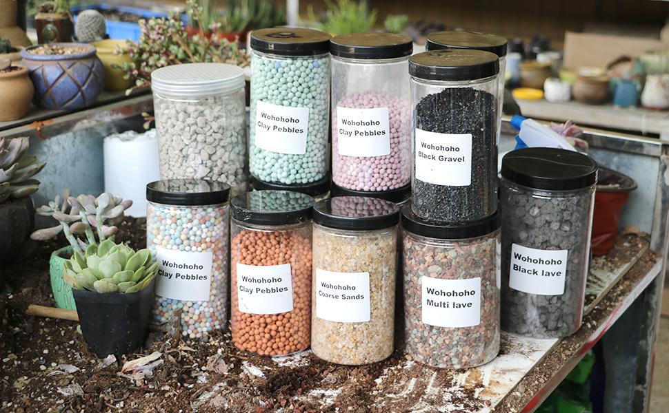 Wohohoho 2.2lbs Mini Hydroponics Clay Pebbles, Upgraded 3mm-5mm Hydro Ceramsite Balls 27 Clay Pebbles