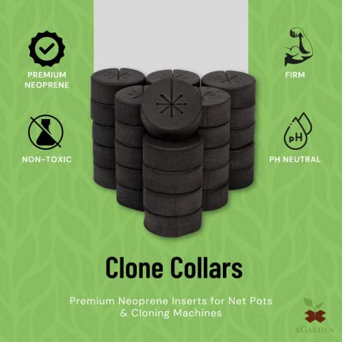 xGarden Neoprene Clone Collars - 120 Pack Cloning Collars, 2" Inch, Black - DIY Foam Cloner Inserts for Net Pots, Hydroponics, Aeroponics 2 xGarden Neoprene Clone Collars - 120 Pack Cloning Collars, 2" Inch, Black - DIY Foam Cloner Inserts for Net Pots, Hydroponics, Aeroponics - Image 2
