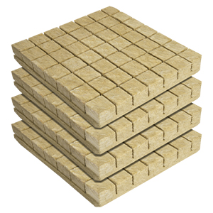 Future Way 1.5" Rockwool Cubes with Holes, Starter Plugs for Hydroponics, Easy to Transplant and Cut by Scissors, 4 Sheets of 49 Plugs, 196 Plugs Total 11 rockwool