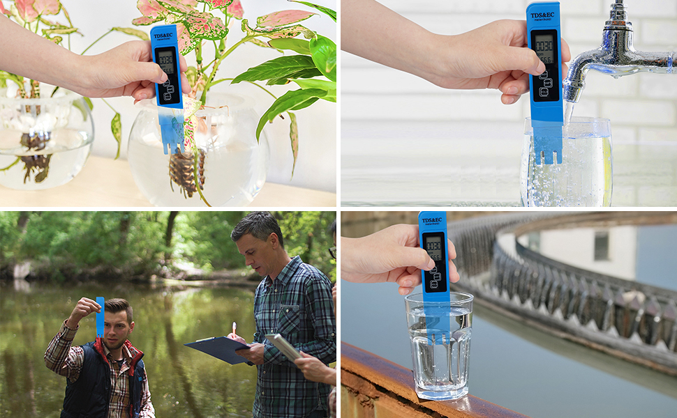 PH and TDS Meter Combo, Tuecota Digital ph Water Tester, 3-in-1 TDS Temperature & EC Meter, Digital Water Tester, Ultrahigh Accuracy Water Quality Tester for Drinking Water, Hydroponics, Aquarium etc 17 pH and TDS Meter