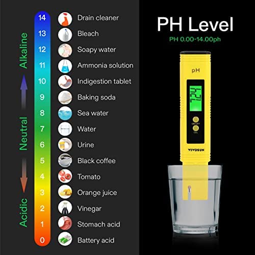VIVOSUN pH and TDS Meter Combo, 0.05ph High Accuracy Pen Type pH Meter ± 2% Readout Accuracy 3-in-1 TDS EC Temperature Meter for Hydroponics, Household Drinking, and Aquarium, UL Certified 4 VIVOSUN pH and TDS Meter Combo, 0.05ph High Accuracy Pen Type pH Meter ± 2% Readout Accuracy 3-in-1 TDS EC Temperature Meter for Hydroponics, Household Drinking, and Aquarium, UL Certified - Image 4