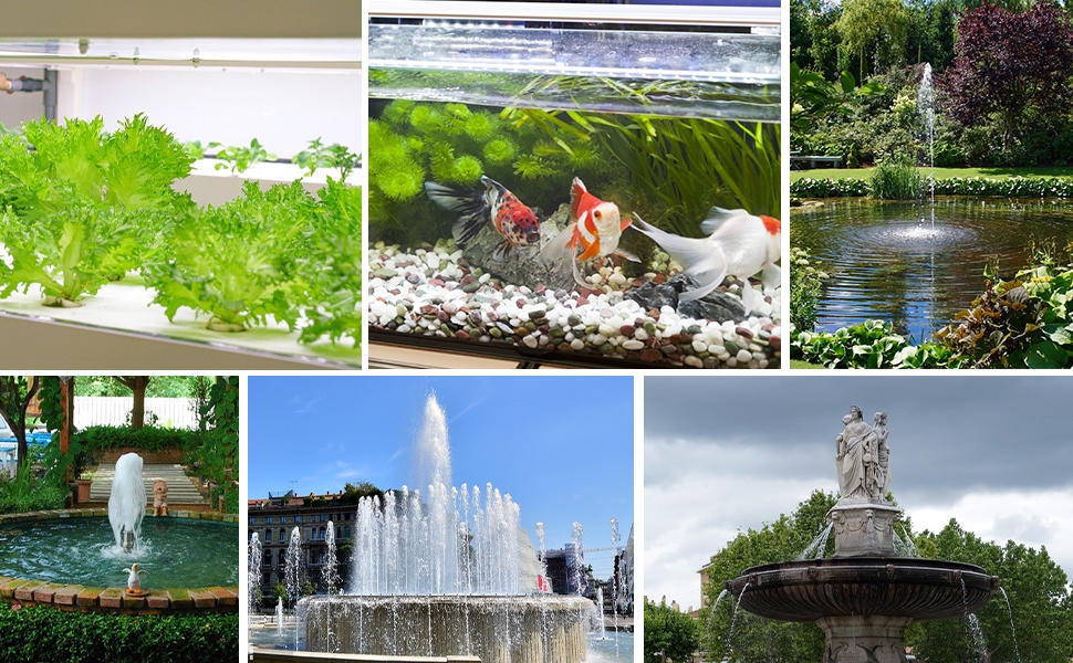 Aysoner Submersible Fountain Water Pump: 550GPH 30W Adjustable Ultra Quiet Small Pond Pump with 6ft Power Cord for Aquarium Fish Tank | Outdoor Waterfall | Statuary | Hydroponics 30 waterfall_pumps_submersible_outdoor