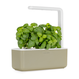 Click & Grow Indoor Herb Garden Kit with Grow Light | Smart Garden for Home Kitchen Windowsill | Easier Than Hydroponics Growing System | Vegetable Gardening Starter (3 Basil Pods Included), White 21 Beige smart garden classy
