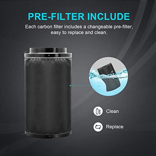 iPower 4 Inch Inline Duct Ventilation Smart Fan, Carbon Filter, 8 Feet Ducting with Temperature Humidity App Control via WiFi, Voice Control with Alexa for Grow Tent, Black 12 iPower 4 Inch Inline Duct Ventilation Smart Fan, Carbon Filter, 8 Feet Ducting with Temperature Humidity App Control via WiFi, Voice Control with Alexa for Grow Tent, Black - Image 12