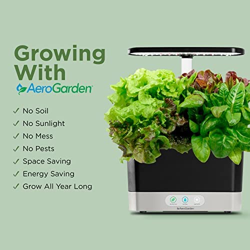 AeroGarden Harvest with Gourmet Herb Seed Pod Kit - Hydroponic Indoor Garden, White 5 AeroGarden Harvest with Gourmet Herb Seed Pod Kit - Hydroponic Indoor Garden, White - Image 5