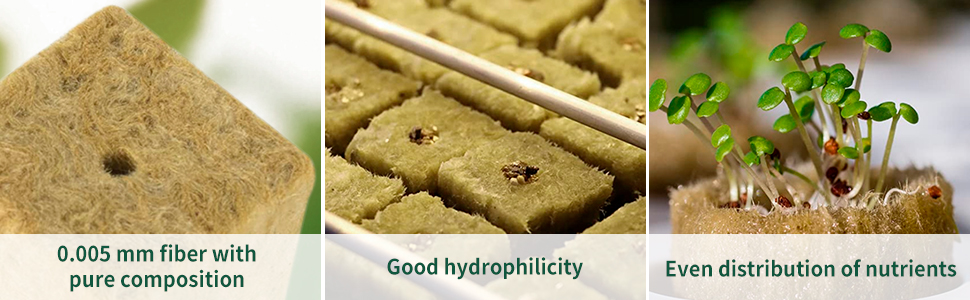 Jowlawn 1.5" Rockwool Cubes for Hydroponics - 2 Sheets Rockwool Grow Cubes for Rooting, Cuttings, Clone Plants, Starting Seeds, Ideal Rockwool for Hydroponic Growing (98 Plugs in Total) 15 hydroponics garden system growing kit seed starter grow plant seeds rock cubes