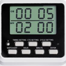 Techbee Indoor Digital Infinite Repeat Cycle Intermittent Outlet Timer Plug 24 Hour Programmable Timed Electrical Power Switch with Countdown Delay on Off Function for Lights and Appliances (2 Pack) 20 4
