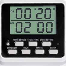 Techbee Indoor Digital Infinite Repeat Cycle Intermittent Outlet Timer Plug 24 Hour Programmable Timed Electrical Power Switch with Countdown Delay on Off Function for Lights and Appliances (2 Pack) 18 3