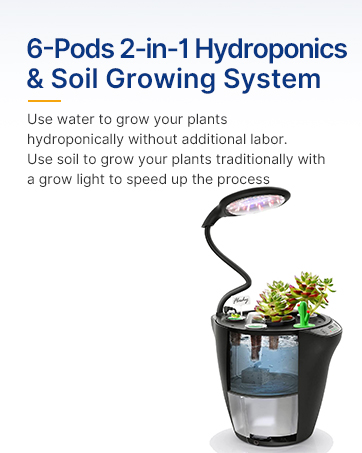 iDOO Hydroponics Growing System, 10 pods Indoor Herb Garden with LED Grow Light, Auto Timer Smart Garden, Water Shortage Alarm, 15'' Height Adjustable, 4.5L Water Tank 26 hydroponics growing system
