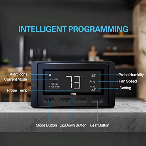 iPower GLFANXSETINLECWIFI6D8C 6 Inch Inline Duct Ventilation Fan, Carbon Filter, 8 Feet Ducting With Temperature Humidity App Via WiFi and Alexa Voice Control, for Hydroponics/Grow Tent, Black 3 iPower GLFANXSETINLECWIFI6D8C 6 Inch Inline Duct Ventilation Fan, Carbon Filter, 8 Feet Ducting With Temperature Humidity App Via WiFi and Alexa Voice Control, for Hydroponics/Grow Tent, Black - Image 3