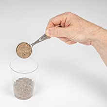 Garden Tutor Soil pH Test Kit (3.5-9 Range) | 100 Soil pH Test Strips 21 Adding soil to cup for pH testing