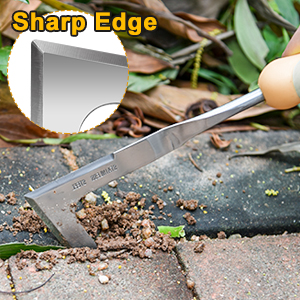Garden Tool Set, WisaKey 9 Piece Stainless Steel Heavy Duty Green Gardening Tools with Non-Slip Ergonomic Handle, Durable Garden Tool Bag, Ideal Gardening Hand Tools, Gardening Gifts for Women and Men 20 Crack Weeder