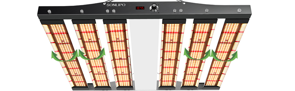 Sonlipo SPC4500 LED Grow Light 450W, 5x5 ft Coverage with 2196 LEDs Sunlike Full Spectrum with UV & IR, Dimmable Daisy Chain Timer Veg & Bloom Grow Lamp Hydroponic Indoor Plants Seeding Flower 12 LED Grow Light 5'x5' Samsung Dimmable Commercial Grow Lights for Indoor Plants Full Spectrum