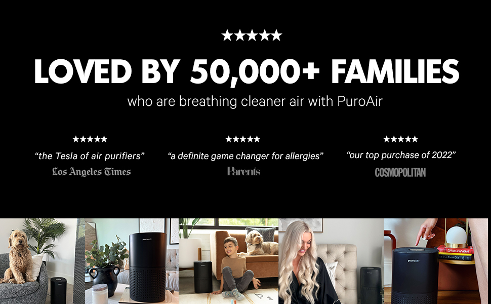 PuroAir HEPA 14 Air Purifier for Home Large Room - Covers 1,115 Sq Ft - Hospital-Grade Air Filter - Air Purifier for Allergies and Pets - Filters 99.99% of Pet Dander, Smoke, Allergens, Dust, Odors, Mold 18 Breathe cleaner air with PuroAir