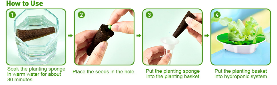 Hydroponic Garden Accessories Pod Kit Including Grow Baskets Transparent Insulation Lids Plant Grow Sponges Labels for Seed Starting System (120 Pieces) 13 4