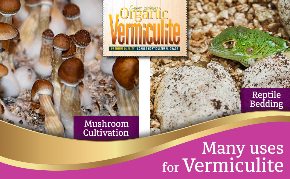 Organic Coarse Vermiculite - Made in USA for All Indoor/Outdoor Plants & Organic Gardens - Horticultural Soil Amendment Additive Conditioner Grow Media for Hydroponics, Mushroom Cultivation and more! 20 vermiculite grow bed