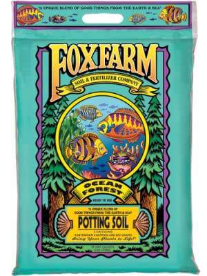 Fox Farm Starter Bundle | Big Bloom, Grow Big, Tiger Bloom (Pack of 3-16 oz. Bottles) | 12 Quart Ocean Forest Garden Potting Soil Bag | The Hydroponic City Stakes 9 Ocean Forest 12 Quart