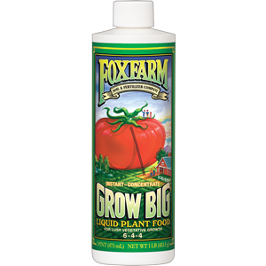 Fox Farm Starter Bundle | Big Bloom, Grow Big, Tiger Bloom (Pack of 3-16 oz. Bottles) | 12 Quart Ocean Forest Garden Potting Soil Bag | The Hydroponic City Stakes 15 grow big pt 300x300