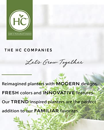 The HC Companies 10 Inch Eclipse Square Planter with Saucer - Indoor Outdoor Plant Pot for Flowers, Vegetables, and Herbs, Slate Blue 8 hc companies, plant pots, outdoor planters, indoor planters, plant saucers, plant trays, gardening