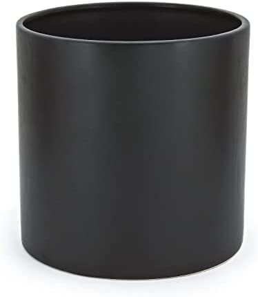 Amazon Basics Assorted Sizes Smooth Ceramic Planters, Set of 3, Black 2 Amazon Basics Assorted Sizes Smooth Ceramic Planters, Set of 3, Black - Image 2