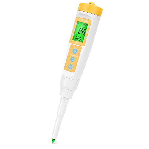 YINMIK Digital pH Meter for Food, pH Probe for Sourdough and Bread Dough, Checking The pH of Fermenting Sausages and Salami, Waterproof pH Tester for Solid and Liquid Soft Soil Sample 1 hydroponic ph tester