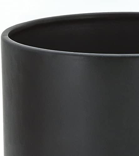 Amazon Basics Assorted Sizes Smooth Ceramic Planters, Set of 3, Black 3 Amazon Basics Assorted Sizes Smooth Ceramic Planters, Set of 3, Black - Image 3