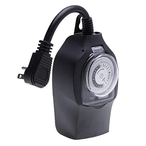 NSI TORK 602b Mechanical Outdoor Plug-in Timer, 2 Outlets, Grounded/Outdoor Lighting Timer 15-Amp 24-Hour Mechanical Plug-In General Purpose Timer with 6 1/2-Inch Cord - Multiple On/Off Settings 9 NSI TORK 602b Mechanical Outdoor Plug-in Timer, 2 Outlets, Grounded/Outdoor Lighting Timer 15-Amp 24-Hour Mechanical Plug-In General Purpose Timer with 6 1/2-Inch Cord - Multiple On/Off Settings - Image 9