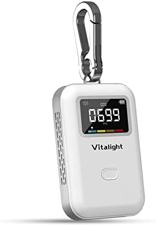 Vitalight Mini CO2 Detector, Air Quality Monitor, Stylish and Lightweight CO2 Monitor You Can Use Anywhere. White 1 hydroponic co2 monitor