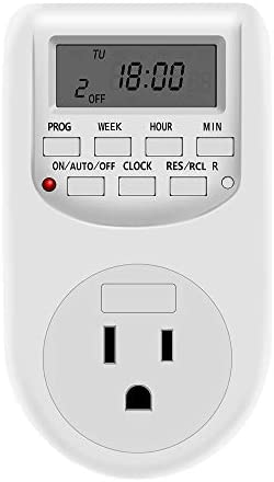 NICREW Outlet Timer, 24 Hours Programmable and Plug in Timer for Electrical Outlets Indoor, Digital Timer for Aquarium Light and Lamp, 15A / 1800W 1 hydroponic pump timer
