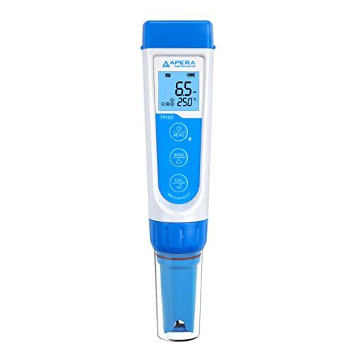 Apera Instruments AI311 Premium Series PH60 Waterproof pH Pocket Tester Kit, Replaceable Probe, ±0.01 pH Accuracy 1 hydroponic ph test kit
