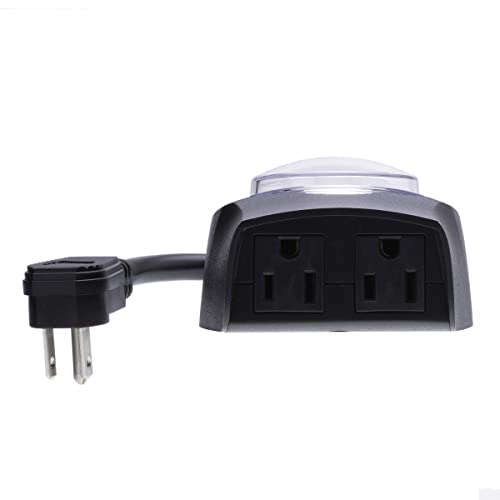 NSI TORK 602b Mechanical Outdoor Plug-in Timer, 2 Outlets, Grounded/Outdoor Lighting Timer 15-Amp 24-Hour Mechanical Plug-In General Purpose Timer with 6 1/2-Inch Cord - Multiple On/Off Settings 8 NSI TORK 602b Mechanical Outdoor Plug-in Timer, 2 Outlets, Grounded/Outdoor Lighting Timer 15-Amp 24-Hour Mechanical Plug-In General Purpose Timer with 6 1/2-Inch Cord - Multiple On/Off Settings - Image 8