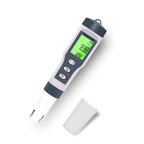3 in 1 PH Meter with TDS/Temp Meter, TDS Water Tester ±0.05 PH High Accuracy with 0-14 PH Measurement Range for Drinking Water, Aquarium, Hydroponics 1 hydroponic ph tester