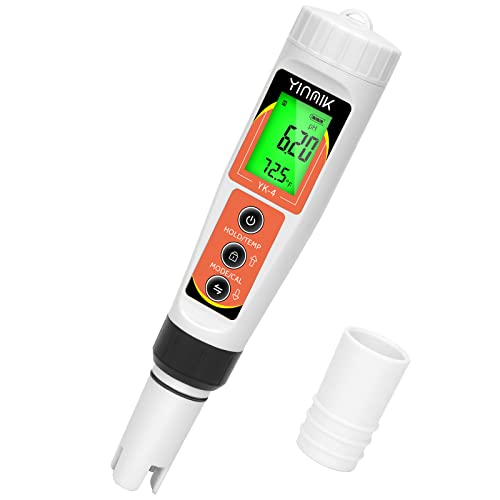 YINMIK PH Meter, Digital 4 in 1 PH EC TDS Temp Meter for Hydroponics 1 hydroponic ph tester