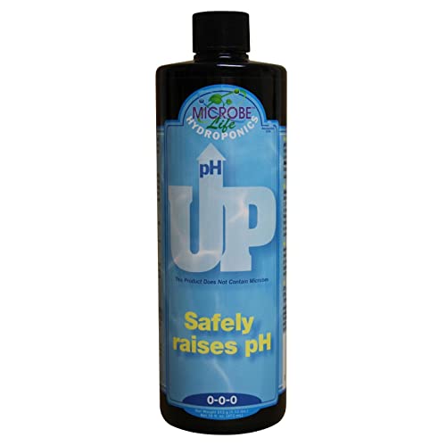MICROBE LIFE HYDROPONICS pH Up Liquid Premium Buffering for pH Stability, Increases pH Levels When Nutrient pH is too Low, 16oz 1 hydroponic ph up