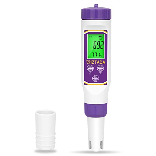 CIZTADA Smart PH Tester for Water Hydroponics Digital PH EC TDS Meter with ATC High Accuracy Multi-Functional Water Tester for Indoor Plant Grow, DWC, Wine, Pools& Spas and Aquariums 1 hydroponic ph tester