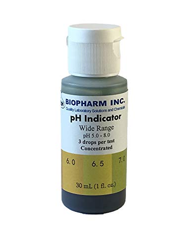 Wide Range pH Indicator Solution: 30 mL Plus 2 Empty Capped Sample Vials — Includes Easy to Read 0.5 pH Increment Color Chart 2 Wide Range pH Indicator Solution: 30 mL Plus 2 Empty Capped Sample Vials — Includes Easy to Read 0.5 pH Increment Color Chart - Image 2