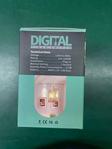 Digital Infinite Repeat Cycle Timer Plug with Countdown and 24 Hour Daily on-Off Programs for Electrical Outlets 10 Digital Infinite Repeat Cycle Timer Plug with Countdown and 24 Hour Daily on-Off Programs for Electrical Outlets - Image 10
