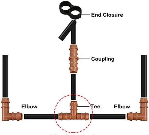 JOYPRO 24 Pieces Drip Irrigation Barbed Tee Fittings for 1/2” Tubing (0.600”ID) - Drip Tees (17mm) Irrigation Tubing Connectors for Drip Sprinkler Garden Lawn Systems 5 JOYPRO 24 Pieces Drip Irrigation Barbed Tee Fittings for 1/2” Tubing (0.600”ID) - Drip Tees (17mm) Irrigation Tubing Connectors for Drip Sprinkler Garden Lawn Systems - Image 5
