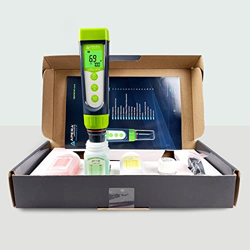 Apera GroStar Series GS4 pH/EC/500ppm/700ppm Combo 5-in-1 Pen Tester Kit (Gen II) with Replaceable Double-Junction pH/EC Probe for Hydroponics Water Quality Testing 3 Apera GroStar Series GS4 pH/EC/500ppm/700ppm Combo 5-in-1 Pen Tester Kit (Gen II) with Replaceable Double-Junction pH/EC Probe for Hydroponics Water Quality Testing - Image 3