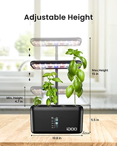 iDOO 8 Pods Hydroponic Growing System, Hydro Indoor Herb Garden Up to 15", Plants Germination Kit with Pump System 5 iDOO 8 Pods Hydroponic Growing System, Hydro Indoor Herb Garden Up to 15", Plants Germination Kit with Pump System - Image 5
