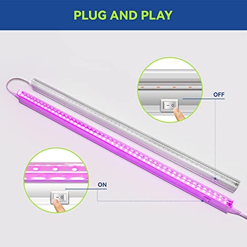 Monios-L T5 Grow Lights 4ft, LED Plant Grow Light, 120W (6 x 20W), LED Grow Light Strip for Greenhouse, Plant Grow Shelf, Plug and Play Easy Installation, 6-Pack 3 Monios-L T5 Grow Lights 4ft, LED Plant Grow Light, 120W (6 x 20W), LED Grow Light Strip for Greenhouse, Plant Grow Shelf, Plug and Play Easy Installation, 6-Pack - Image 3