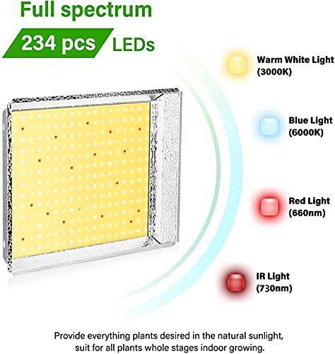 iPower Grow Tent Kit Complete AL600W Full Spectrum LED Plant Light Lamp Indoor Hydroponics 24"x24"x36" Greenhouse Combo with 4" Fan Filter Ventilation, System Setup Package for Veg Flower 5 iPower Grow Tent Kit Complete AL600W Full Spectrum LED Plant Light Lamp Indoor Hydroponics 24"x24"x36" Greenhouse Combo with 4" Fan Filter Ventilation, System Setup Package for Veg Flower - Image 5