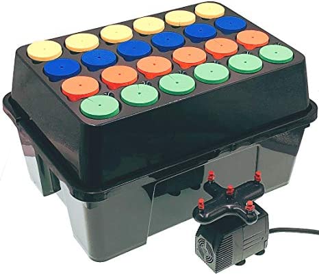 HORTIPOTS Aeroponic Cloner Machine 24 Site for Cuttings Rooting Using 2 inch Neoprene Inserts or 2 inch Clone Collars 1 hydroponic cloning machine