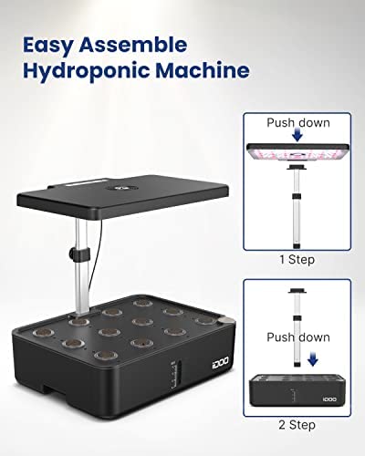 iDOO Hydroponics Growing System 12Pods, Indoor Garden with LED Grow Light, Plants Germination Kit, Built-in Fan, Automatic Timer, Adjustable Height Up to 11.3" for Home, Office 6 iDOO Hydroponics Growing System 12Pods, Indoor Garden with LED Grow Light, Plants Germination Kit, Built-in Fan, Automatic Timer, Adjustable Height Up to 11.3" for Home, Office - Image 6