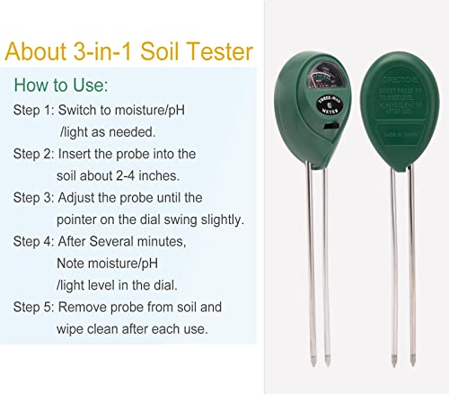 PH Tester, TDS PPM Meter, Soil PH Meter 3-in-1 PH/EC Digital Kit - Lab PH Meters, Soil Moisture Tester, TDS and EC Pen Combo for Water, Home, Hydroponics, Plants Garden Soil and Aquarium 6 PH Tester, TDS PPM Meter, Soil PH Meter 3-in-1 PH/EC Digital Kit - Lab PH Meters, Soil Moisture Tester, TDS and EC Pen Combo for Water, Home, Hydroponics, Plants Garden Soil and Aquarium - Image 6