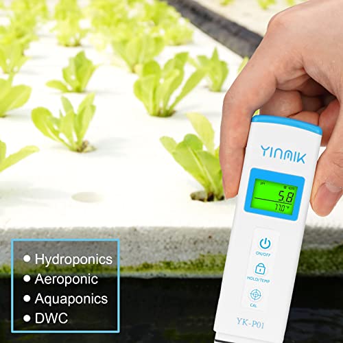 YINMIK pH Meter, Digital pH Tester for Hydroponics, pH Temp Meter with Horizontal Display for Pool, Spa, Hot Tub, Indoor Plants, Koi Ponds, Drinking Water, Wine Beer Making, Aquarium, Aquaculture 4 YINMIK pH Meter, Digital pH Tester for Hydroponics, pH Temp Meter with Horizontal Display for Pool, Spa, Hot Tub, Indoor Plants, Koi Ponds, Drinking Water, Wine Beer Making, Aquarium, Aquaculture - Image 4