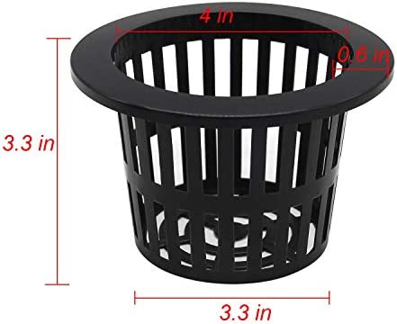 Coolrunner 25 Pack 4 inch Garden Net Cups Pots, Plastic Plant Nursery Pots, Slotted Mesh Wide Lip Round Heavy Duty Net Pot Bucket Basket for Hydroponics(Black) 4 Coolrunner 25 Pack 4 inch Garden Net Cups Pots, Plastic Plant Nursery Pots, Slotted Mesh Wide Lip Round Heavy Duty Net Pot Bucket Basket for Hydroponics(Black) - Image 4
