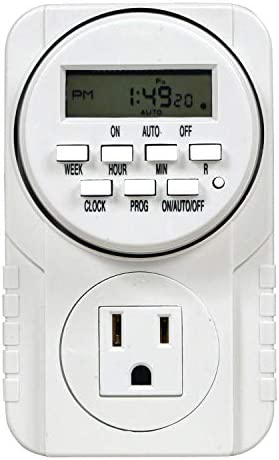 Titan Controls Apollo 7 - Single Outlet 24-Hour Digital Timer, Timing Solution for Hydroponics, 120 Volt,7.6 x 3.6 x 3.1 inches 1 hydroponic pump timer